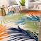 World Rug Gallery Amalfi Contemporary Tropical Floral Indoor/Outdoor Area Rug 8'8" x 12' Multi 8013MULTI9X12 - alternate 1